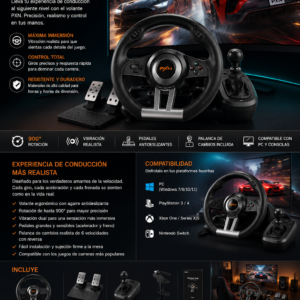 Volante Gamer PXN Pro Racing Edition