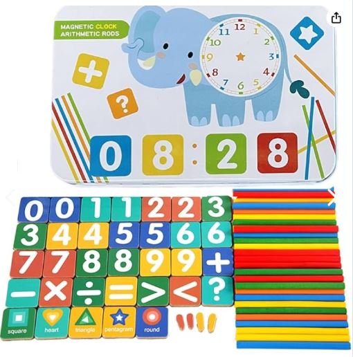Aprendizaje reloj magnético preescolar Montessori - Imagen 2